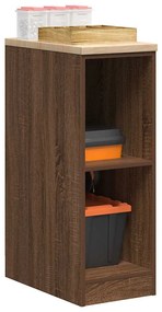 vidaXL Armário de arrumação de garagem carvalho castanho 30x51x85 cm