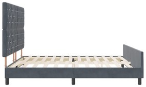 Cama vidaXL Cinza Escuro 180x200 cm Veludo
