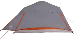 Tenda familiar em cúpula para 6 pessoas impermeável cinza