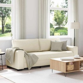 vidaXL Sofá de 3 lugares 180 cm linho