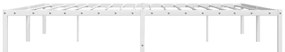 Estrutura de cama 193x203 cm metal branco