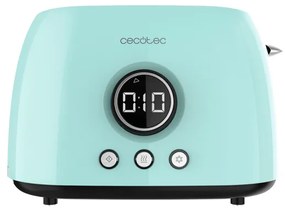 Torradeira Digital ClassicToast 8000 Blue Double. 800 W, 2 fendas extralargas para 2 torradas, Ecrã digital, 3 funções, Suporte superior, Desing retro
