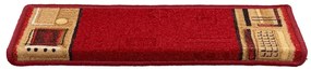 Tapetes de escadas adesivos 10 pcs 65x21x4 cm vermelho
