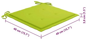Cadeiras de exterior dobráveis 8pcs c/ almofadões acácia maciça