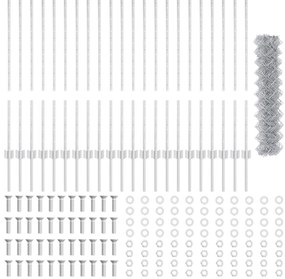 Conjunto de Cerca de Jardim 2 Peças Aço galvanizado 25 x 1 m