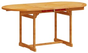 7 pcs conjunto de jantar para jardim acácia maciça e textilene