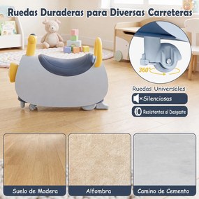 Carrinho Deslizante Infantil, 47 x 21 x 34,5 cm, Música e Luz, Azul