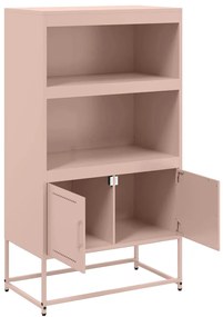 Aparador alto 68,5x38,5x123,5 cm aço rosa
