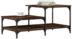 Mesa de centro 100x50,5x45 cm derivados madeira carvalho fumado