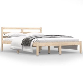 Estrutura de cama casal 135x190 cm pinho maciço