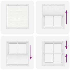 Branco Plissada Cega 120x150cm Largura Tecido 119,4cm Poliéster