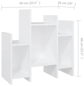 Móvel lateral 60x26x60 cm contraplacado branco