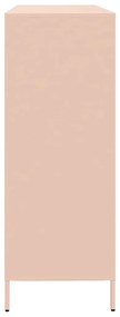 Aparador 135x39x103,5 cm aço laminado a frio rosa
