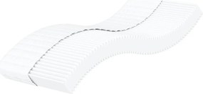 Sofá-cama com colchão 90x200 cm tecido cor creme