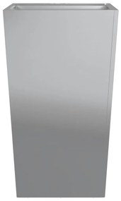 Vaso/floreira de jardim 45x45x75 cm aço galvanizado