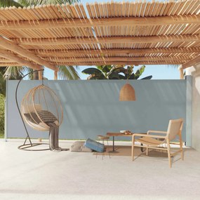vidaXL Toldo lateral retrátil de pátio 180x600 cm cinzento