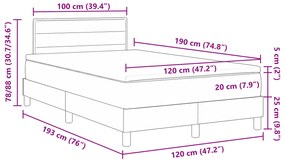 Cama Box com Colchão Creme 120x190 cm Tecido