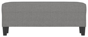 Banco 100x35x41 cm tecido cinza-escuro