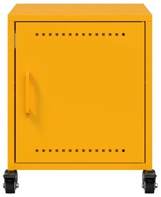 Mesa de cabeceira 36x39x43,5 cm aço amarelo mostarda
