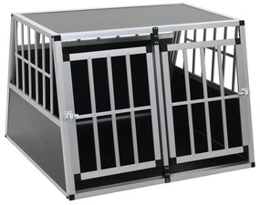 Transportadora para cães com porta dupla 94x88x69 cm