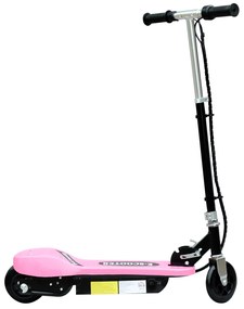 ® Trotinete Eléctrico Tipo Scooter com Guiador Ajustável – Cor Rosa - 81.5x37x96cm