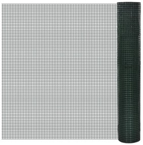 Cerca arame p/ galinheiro c/ revestimento PVC 10x1 m aço verde