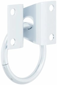 Anéis de engate com placas 3 pcs aço prateado