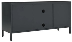 Móvel de TV 105x35x52 cm aço e vidro antracite