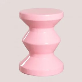 Mesa De Apoio Redonda Ø35 Cm De Cerâmica Bolöh Cor-de-rosa - Sklum