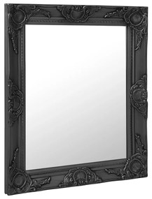 Espelho de parede estilo barroco 50x60 cm preto