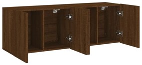 Móveis de parede para TV 2 pcs 60x30x41 cm carvalho castanho