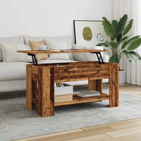 Mesa de centro madeira antiga 101x49x52 cm madeira trabalhada