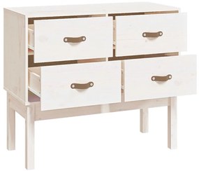 Mesa consola 90x40x78 cm madeira de pinho maciça branco