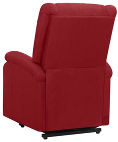 Poltrona elevatória tecido vermelho tinto