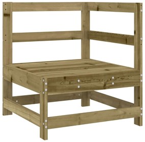 6 pcs conjunto de sofás de jardim madeira de pinho impregnada
