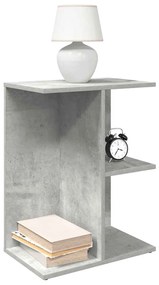 vidaXL Mesas cabeceira 2 pcs 46,5x29x61cm deriv. madeira cinza cimento