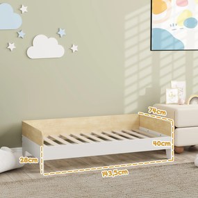 AIYAPLAY Cama para Crianças acima de 3 Anos 143,5x74x40 cm Cama de Mad