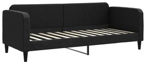 Sofá-cama com colchão 80x200 cm tecido preto