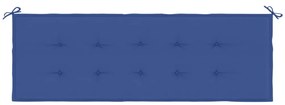 Almofadão p/ banco de jardim 150x50x3cm tecido oxford azul real