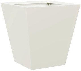 Vaso/floreira de jardim 2 pcs 30x30x30 cm aço branco