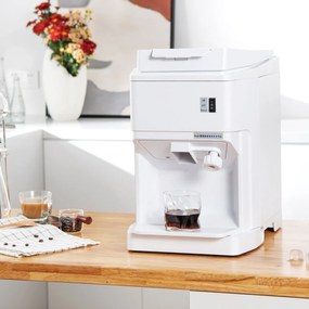 Máquina Picadora Triturador de gelo eléctrico 350 W com lâminas afiadas ajustáveis de textura de gelo 120 kg/h para escritório de bar de cozinha