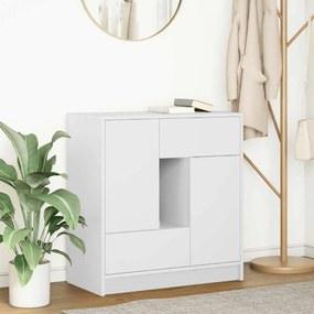 vidaXL Aparador c/ gavetas e portas 70,5x34x74,5 cm branco