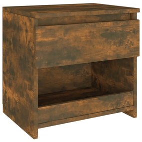Mesa cabeceira 40x30x39 cm derivados de madeira carvalho fumado