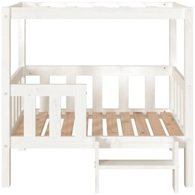 Cama para cães 95,5x73,5x90 cm madeira de pinho maciça branco