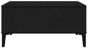 Mesa de Centro vidaXL Preto Carvalho 60x60x30 cm Madeira Consolidade