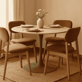 MESA DE JANTAR STOCKHOLM 120X76 EM MDF e FERRO VERDE E CREME