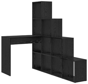 Secretária de canto Carvalho preto 101,5 x 149,5 x 149,5 cm