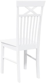 Cadeiras de jantar 2 pcs madeira de seringueira maciça branco