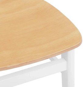 Cadeiras de jantar 2 pcs madeira de seringueira maciça branco