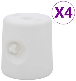 vidaXL Pesos para tenda 4 pcs PE branco